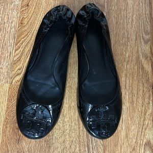 Tory Burch Reva Flat Shoes Patent Sz9.5